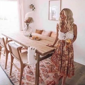 Spell amethyst frill skirt